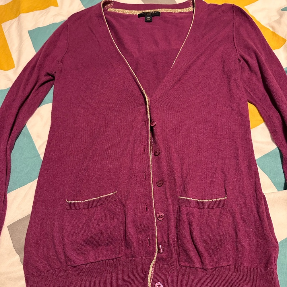 Banana republic purple cardigan